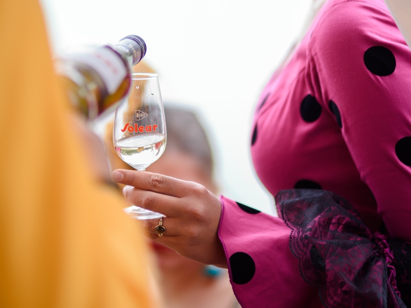 Disfrutando de la Manzanilla y el Rebujito en la Feria de Sevilla